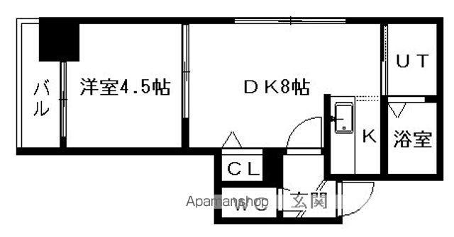 LE・ESTⅤ(1DK/8階)の間取り写真