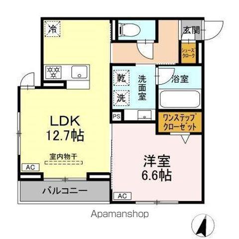 LUVITA上社(1LDK/3階)の間取り写真