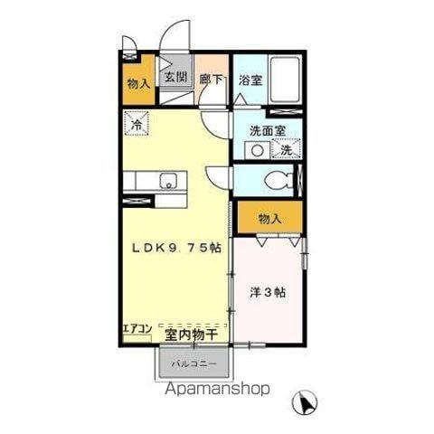 パルフェ(1LDK/2階)の間取り写真