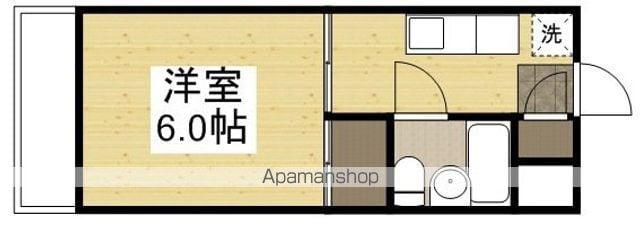 駅元コーポ(1K/4階)の間取り写真