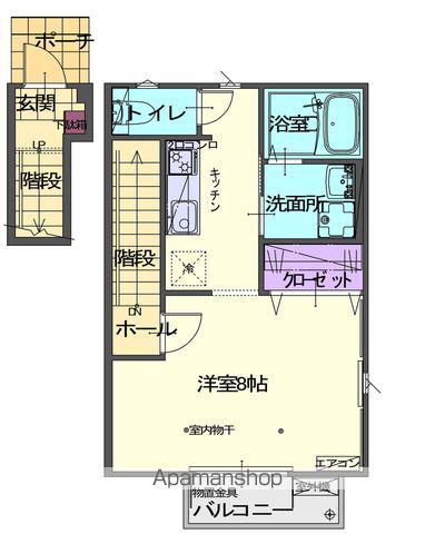 PATIENCE(1K/2階)の間取り写真