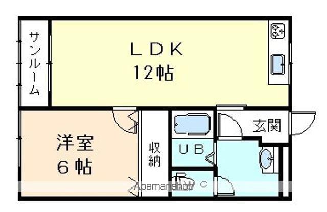 ローレル・ナチュール(1LDK/1階)の間取り写真