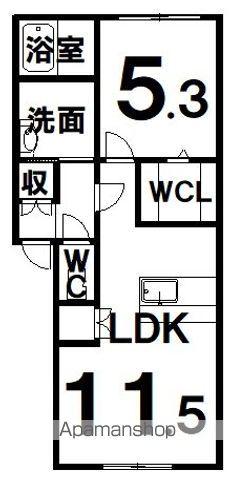 アクアテラ(1LDK/1階)の間取り写真