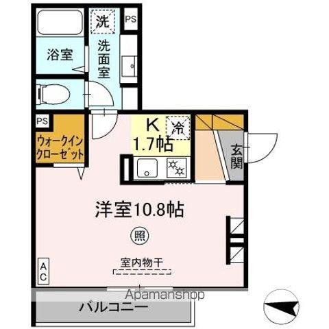 MAISON DE CALME(1K/2階)の間取り写真