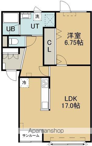 ツインバリューサウス(1LDK/2階)の間取り写真