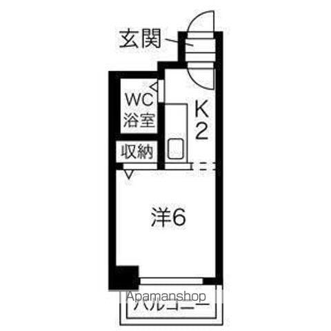 KWビル壱番館(1K/4階)の間取り写真