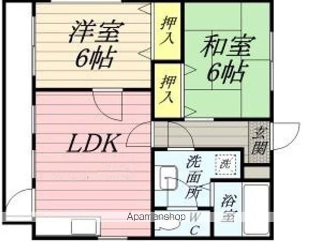 ルミエール大善寺(2LDK/2階)の間取り写真