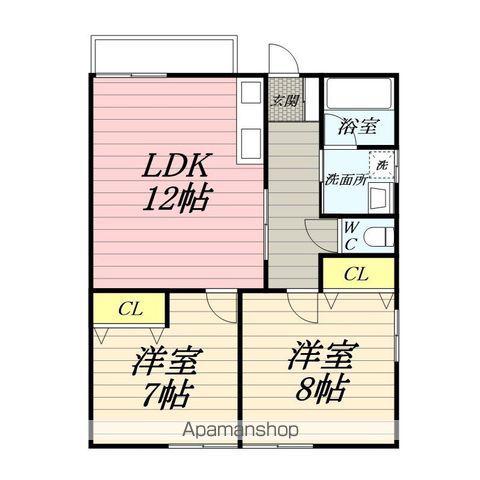 インマイライフ(2LDK/1階)の間取り写真