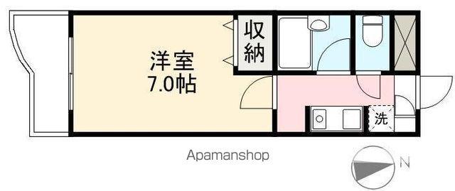 ピュアハイツ西町(1K/4階)の間取り写真