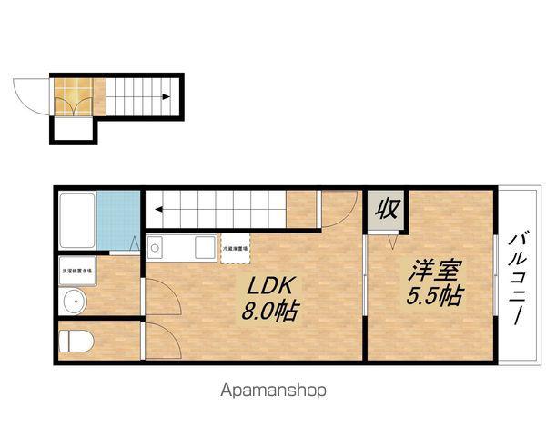 ラトゥール近江八幡(1LDK/2階)の間取り写真