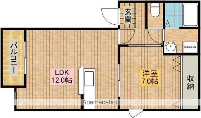 ヴェルデⅡ(1LDK/1階)の間取り写真