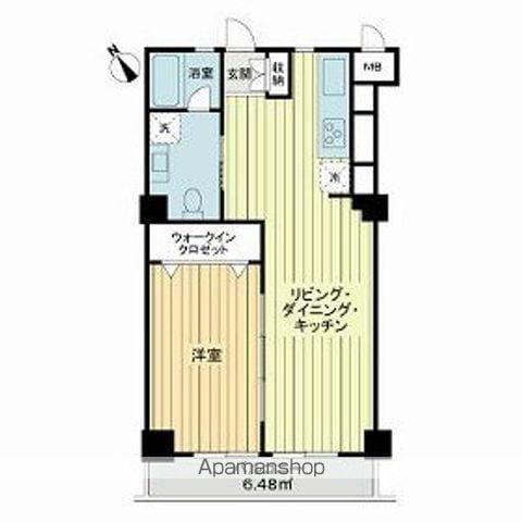 日商岩井目白台マンション(1LDK/5階)の間取り写真