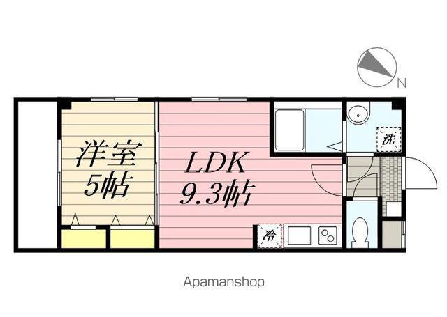 REGULUS緑が丘(1LDK/1階)の間取り写真