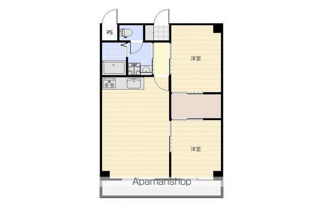グランプレミア塩上(2LDK/2階)の間取り写真