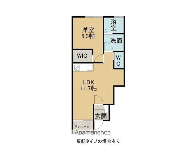 INABELL A棟(1LDK/2階)の間取り写真