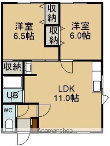アビタシオン日吉が丘(2LDK/2階)の間取り写真
