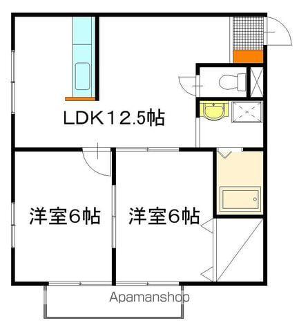 グレイス足崎(2LDK/1階)の間取り写真