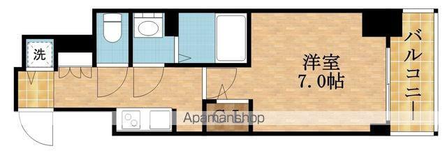 S-RESIDENCE福島玉川TRES(1K/2階)の間取り写真