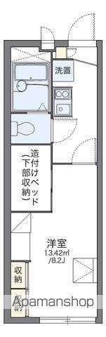 レオパレス恵夢伍番館(1K/2階)の間取り写真