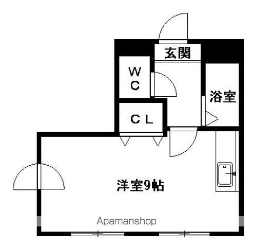 CENTRAL6(ワンルーム/1階)の間取り写真