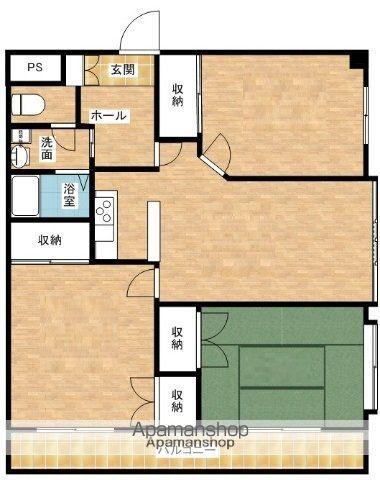 葉山マンション(3LDK/5階)の間取り写真