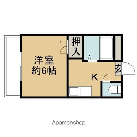 レオパレス蔵敷(1K/1階)の間取り写真