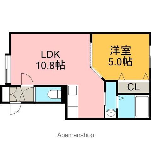 ステラデュオ(1LDK/2階)の間取り写真