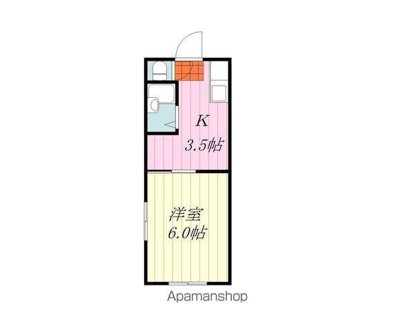 230セゾンNAKAMURAⅡ(1K/2階)の間取り写真