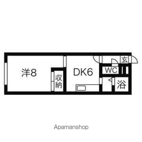 エリザベート北31-I(1DK/3階)の間取り写真