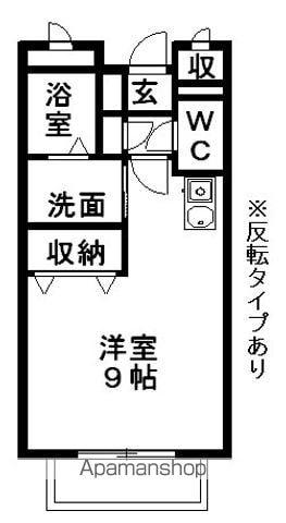 エイトワンB(1K/2階)の間取り写真
