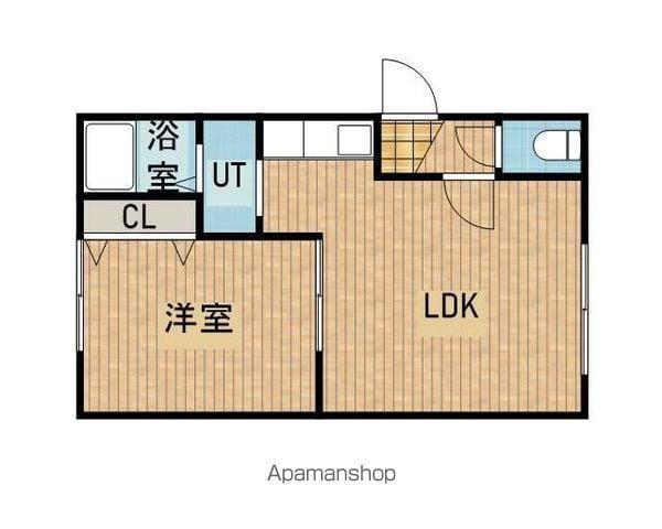 メゾンドブラン(1LDK/4階)の間取り写真