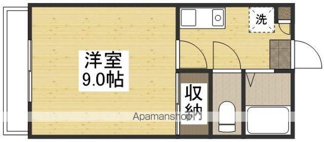 フォーバスⅢ(1K/1階)の間取り写真