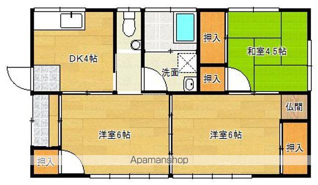 日豊本線 都城駅 バス乗車時間：6分 早水入口バス停で下車 徒歩2分 1階建 築30年(3DK)の間取り写真
