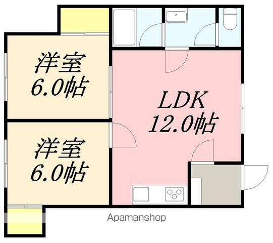 シャノワール(2LDK/2階)の間取り写真