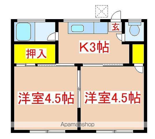 コーポ蘭(2K/1階)の間取り写真