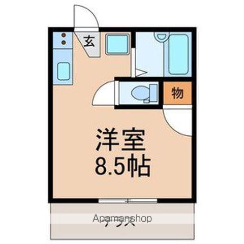 プレジオ1(ワンルーム/1階)の間取り写真