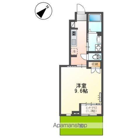 ビションフリーゼⅡ(1K/1階)の間取り写真