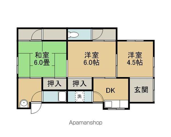 予讃線 波止浜駅 徒歩17分 1階建 築59年(3DK)の間取り写真