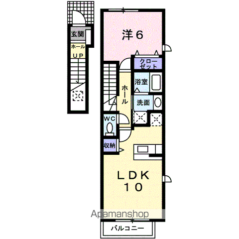 サンリットエクセレンスB(1LDK/2階)の間取り写真