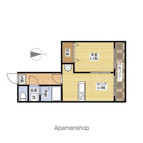 リシェンテ御幸(1DK/1階)の間取り写真