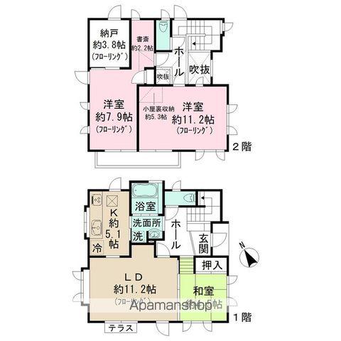 相模鉄道相鉄新横浜 西谷駅 徒歩10分 2階建 築29年(3SLDK)の間取り写真
