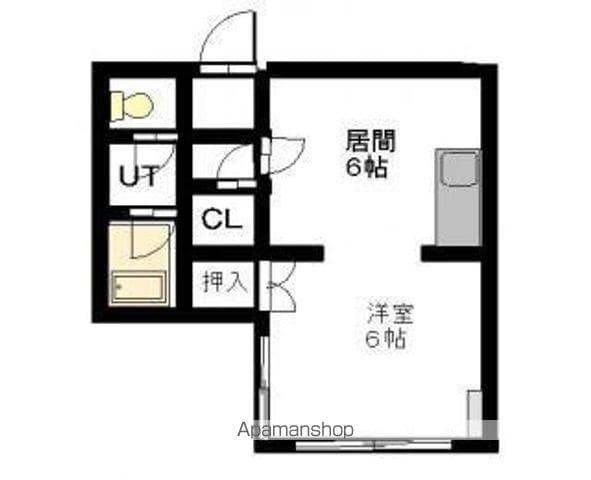 サンユーハイツⅡ(1DK/3階)の間取り写真