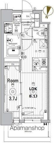 メイクスデザイン名駅南(1DK/3階)の間取り写真