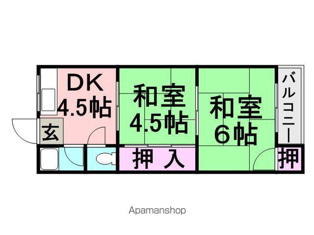 南七松橋本文化(2K/1階)の間取り写真
