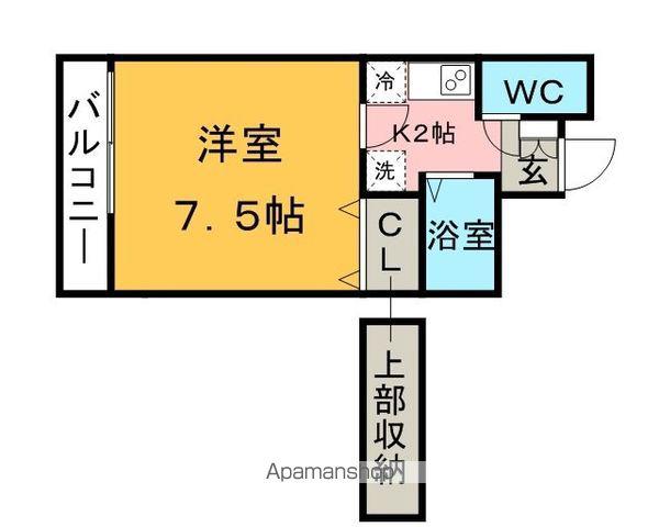 エステートモア舞鶴(1K/10階)の間取り写真
