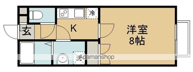 ブレインバレー宮千代(1K/1階)の間取り写真