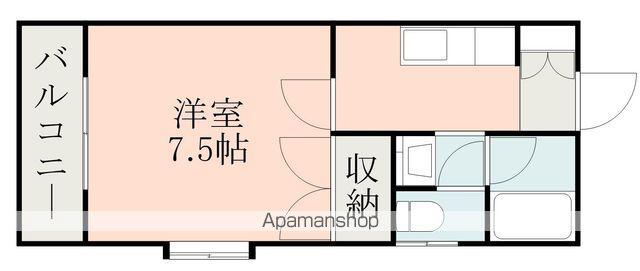 新大江プラザマンション(1K/3階)の間取り写真