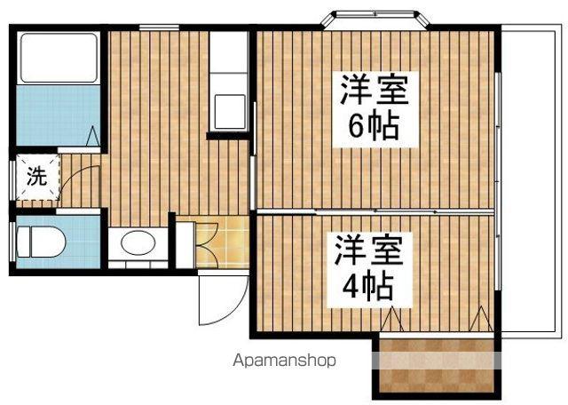 グランパズK(2K/1階)の間取り写真