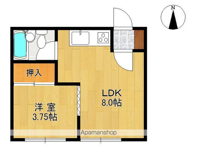 キャッスルハイツ23(1DK/1階)の間取り写真