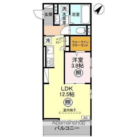 ノーブルヴィラ曙町(1LDK/3階)の間取り写真